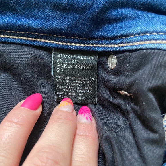 Buckle Black Ankle skinny Jeans - Picture 7 of 7
